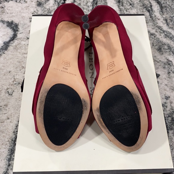 Satin red heels - Picture 5 of 6